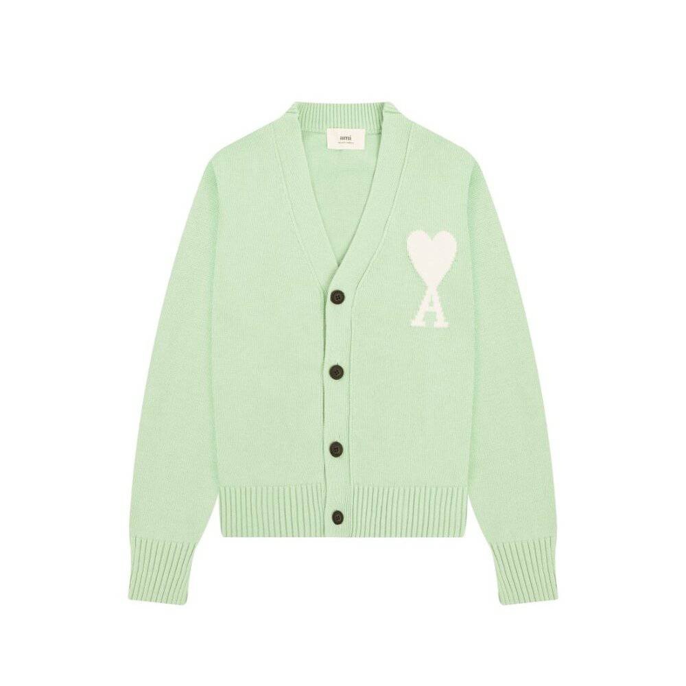 Ami Green cardigan sweater